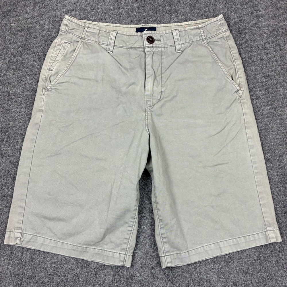 American Eagle Outfitters Longboard Mens Khaki Tan Cotton Twill Shorts Size W31